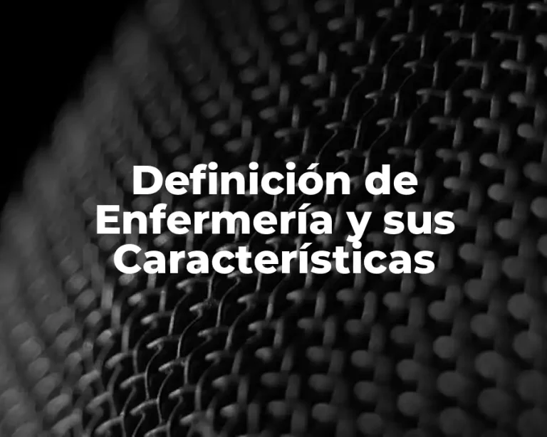 Definición de Enfermería y sus Características