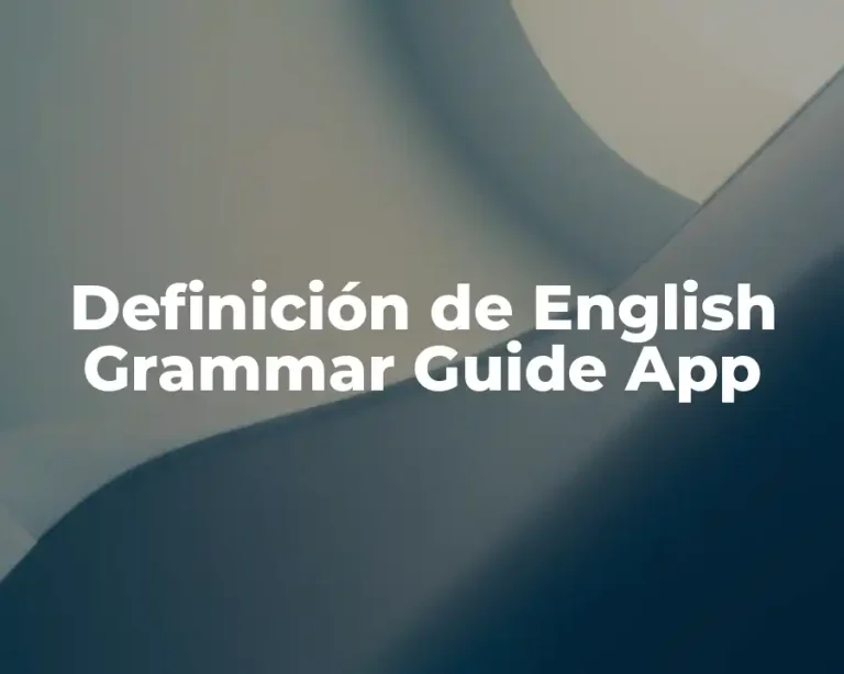 Definición de English Grammar Guide App