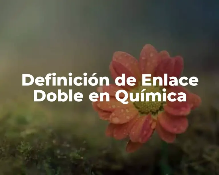 Definición de Enlace Doble en Química