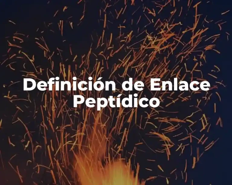 Definición de Enlace Peptídico