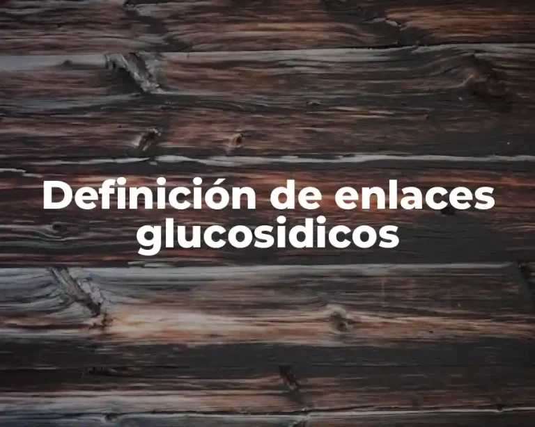 Definición de enlaces glucosidicos