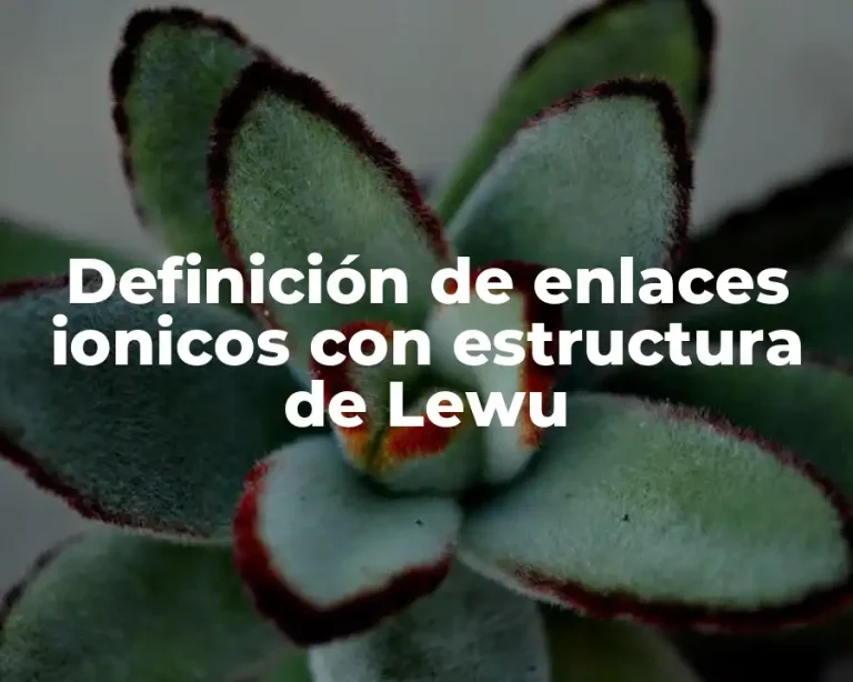 Definición de enlaces ionicos con estructura de Lewu