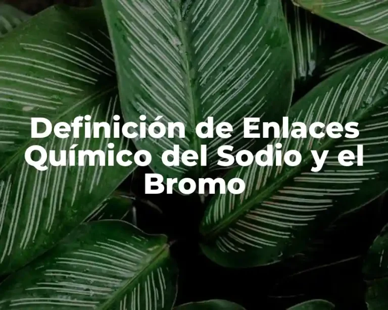 Definición de Enlaces Químico del Sodio y el Bromo