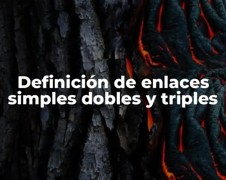 Definición de enlaces simples dobles y triples