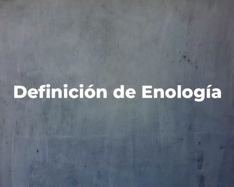 Definición de Enología