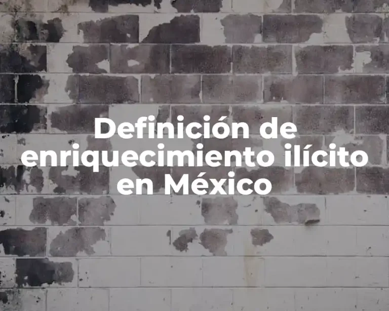 Definición de enriquecimiento ilícito en México