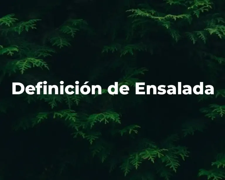 Definición de Ensalada