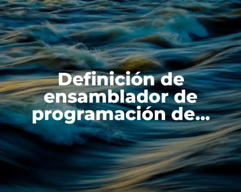 Definición de ensamblador de programación de sistemas