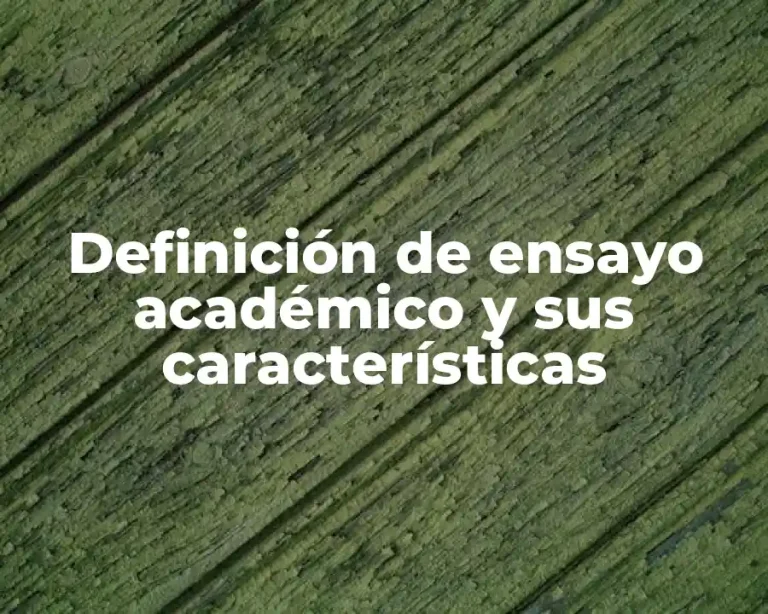 Definición de ensayo académico y sus características
