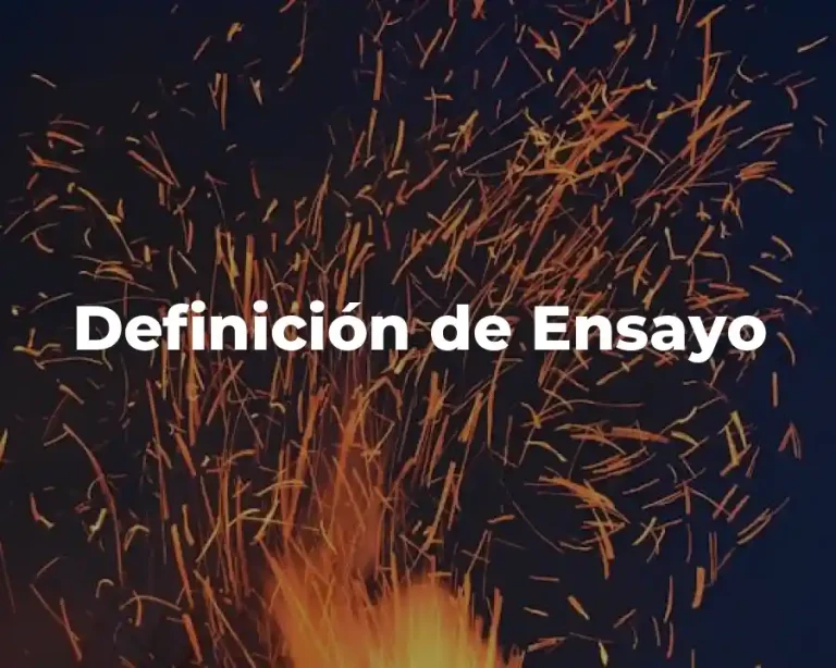 Definición de Ensayo