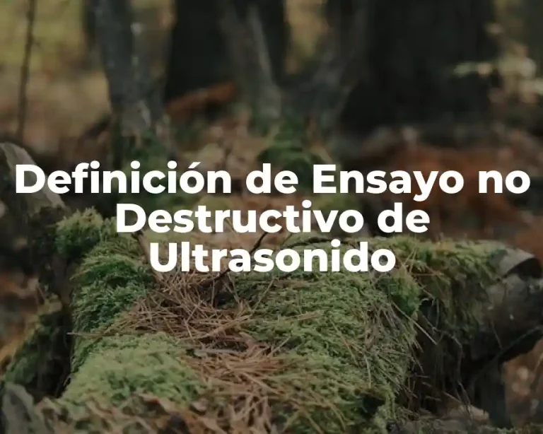 Definición de Ensayo no Destructivo de Ultrasonido