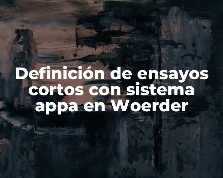 Definición de ensayos cortos con sistema appa en Woerder