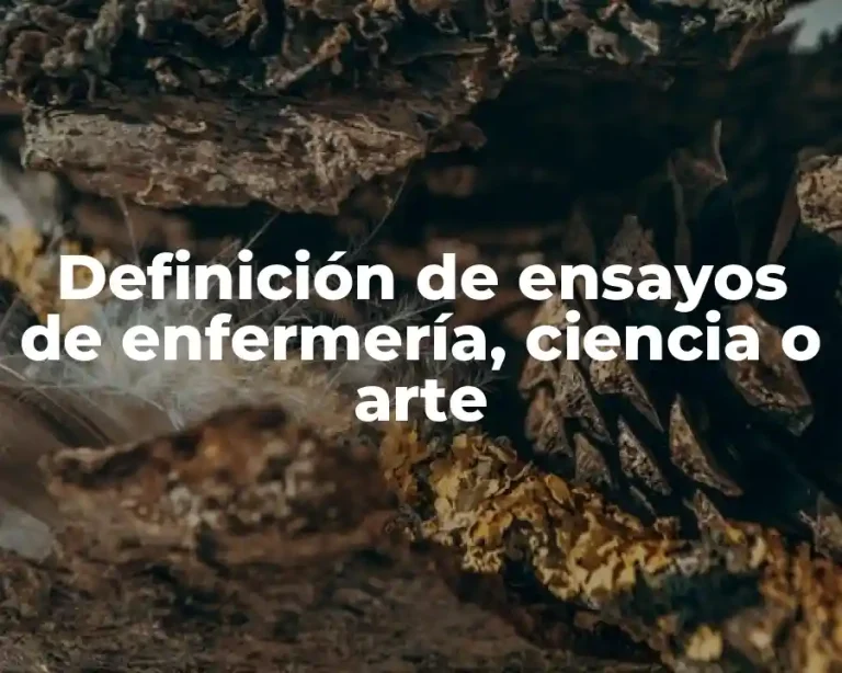 Definición de ensayos de enfermería, ciencia o arte