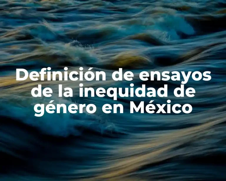 Definición de ensayos de la inequidad de género en México