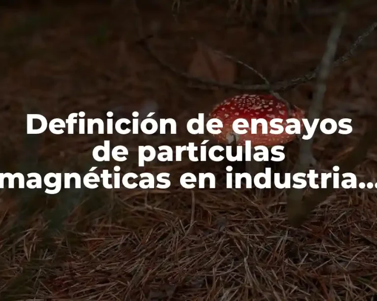 Definición de ensayos de partículas magnéticas en industria aeroespacial