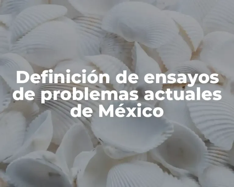 Definición de ensayos de problemas actuales de México