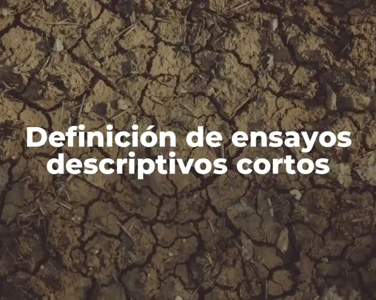 Definición de ensayos descriptivos cortos