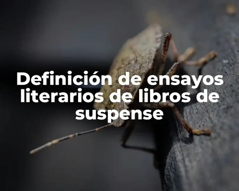 Definición de ensayos literarios de libros de suspense