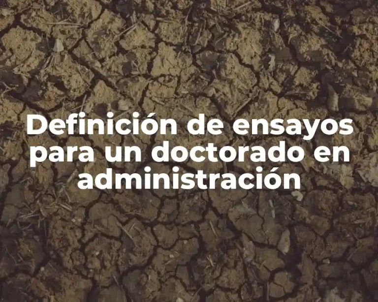 Definición de ensayos para un doctorado en administración