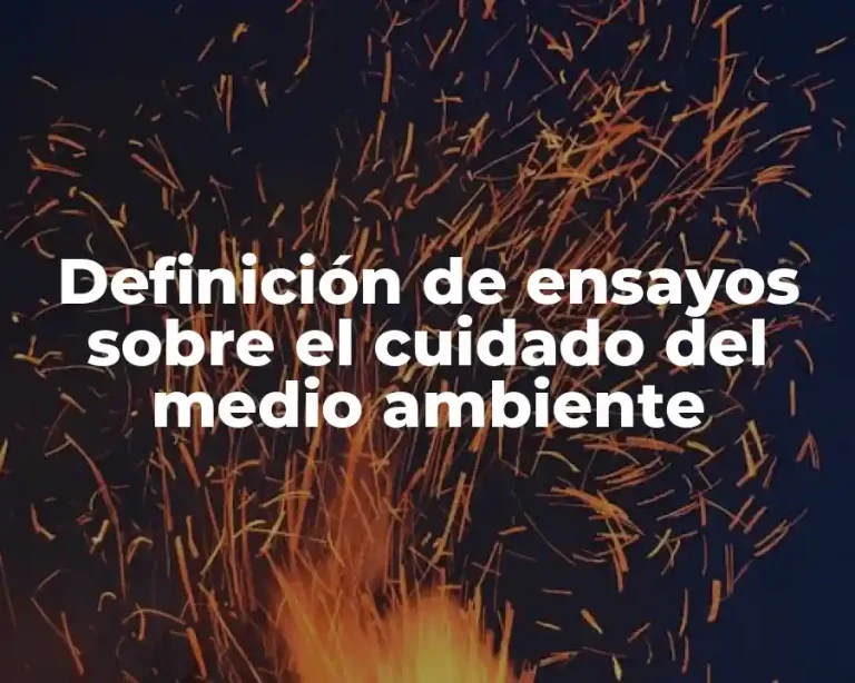 Definición de ensayos sobre el cuidado del medio ambiente