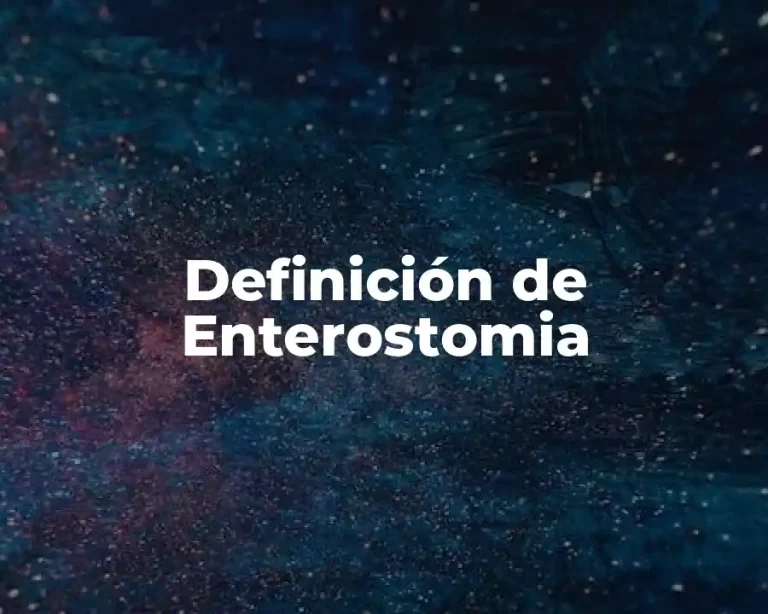 Definición de Enterostomia