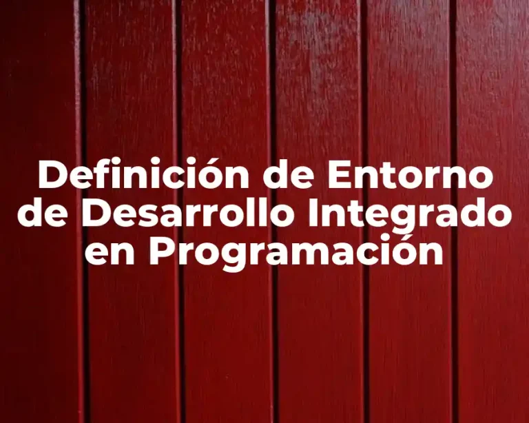 Definición de Entorno de Desarrollo Integrado en Programación