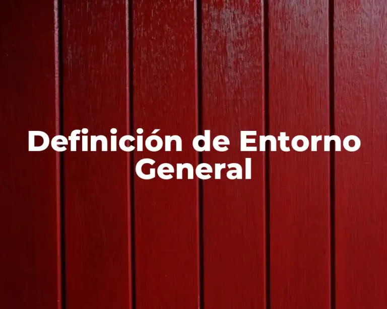 Definición de Entorno General