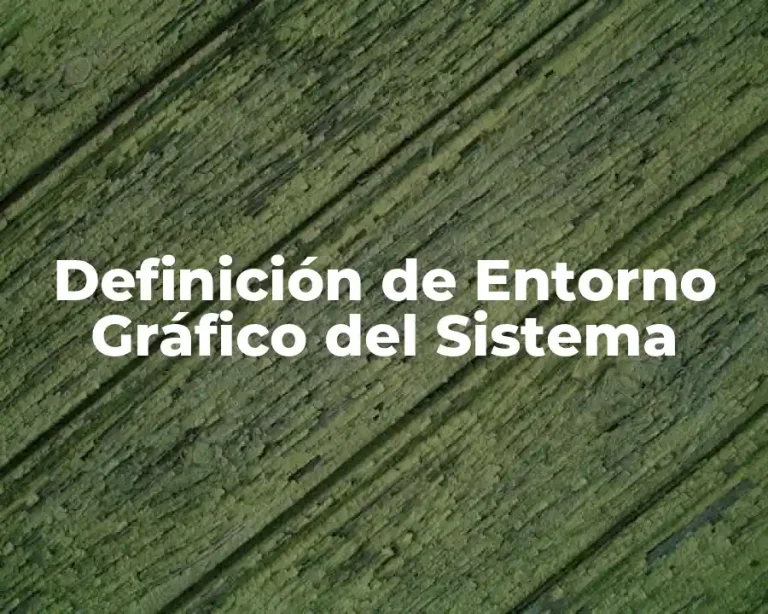 Definición de Entorno Gráfico del Sistema