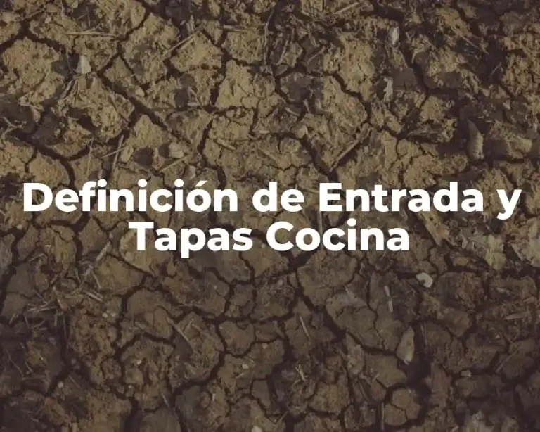 Definición de Entrada y Tapas Cocina