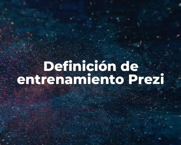 Definición de entrenamiento Prezi