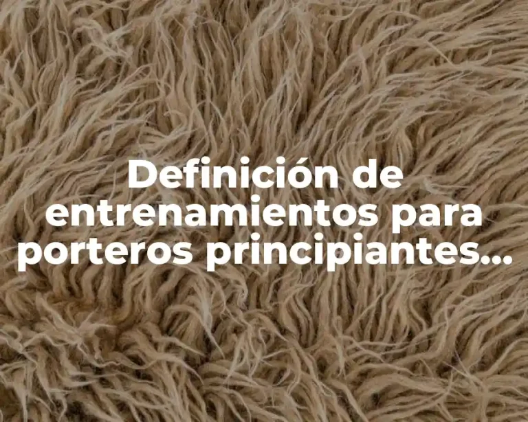 Definición de entrenamientos para porteros principiantes de fútbol