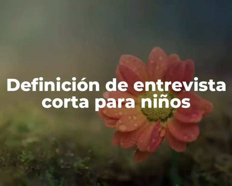 Definición de entrevista corta para niños