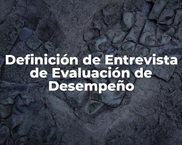 Definición de Entrevista de Evaluación de Desempeño