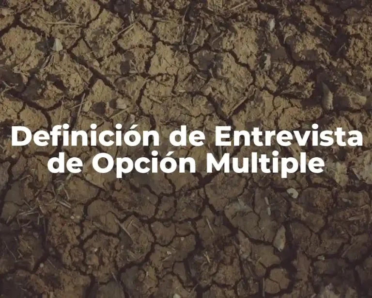 Definición de Entrevista de Opción Multiple