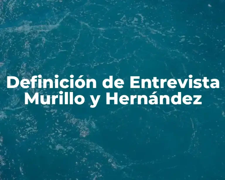 Definición de Entrevista Murillo y Hernández