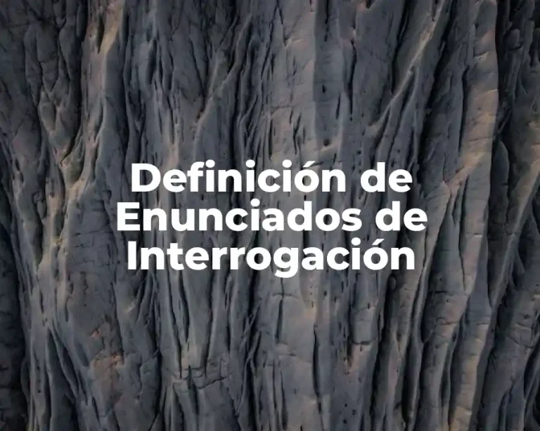 Definición de Enunciados de Interrogación