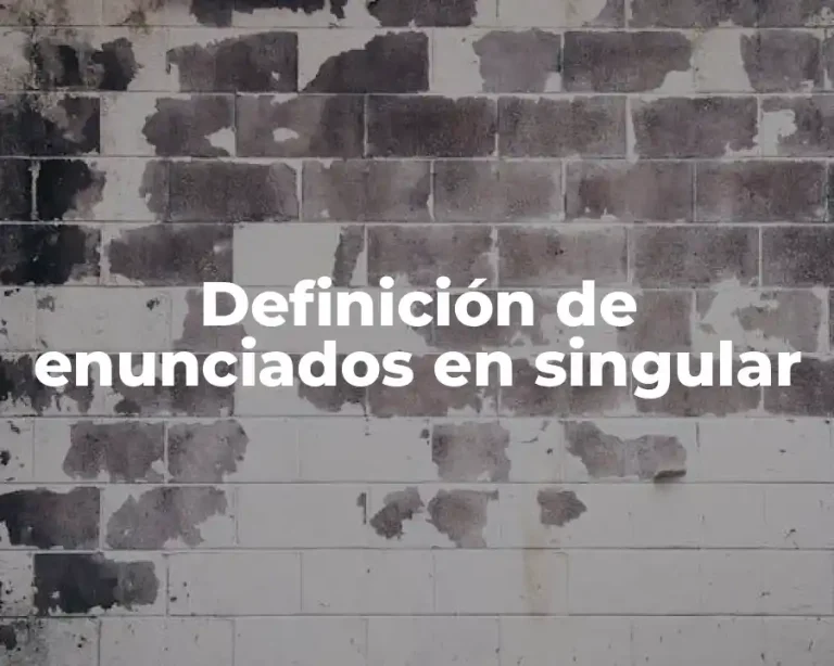 Definición de enunciados en singular