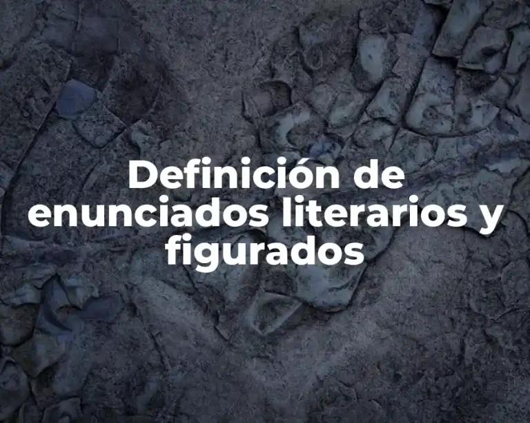 Definición de enunciados literarios y figurados