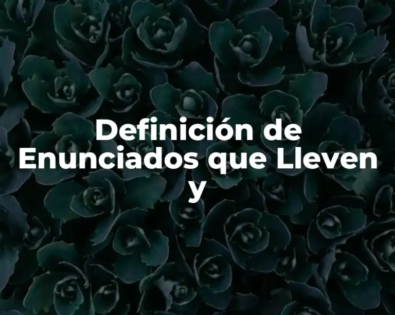 Definición de Enunciados que Lleven y
