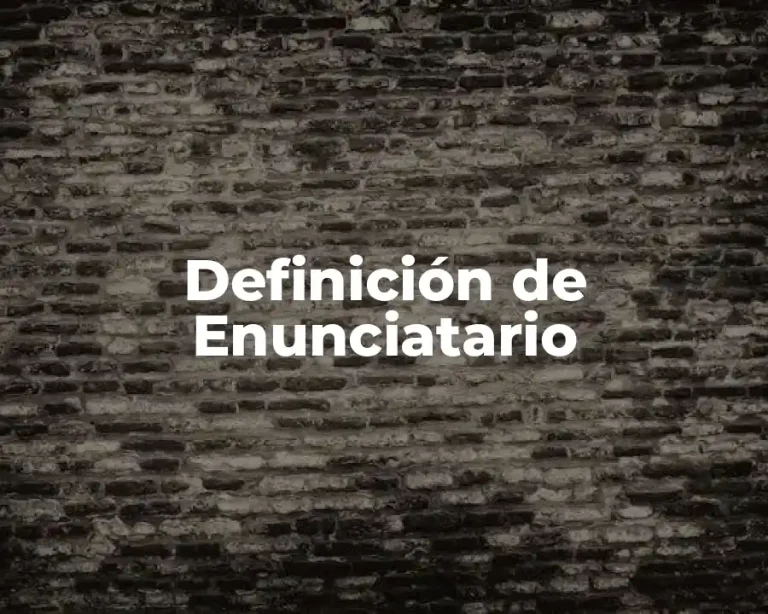 Definición de Enunciatario