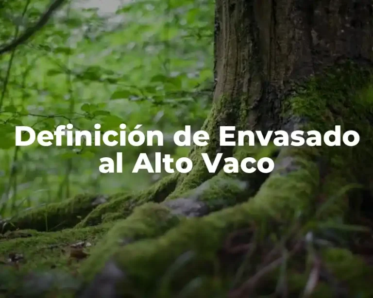 Definición de Envasado al Alto Vaco
