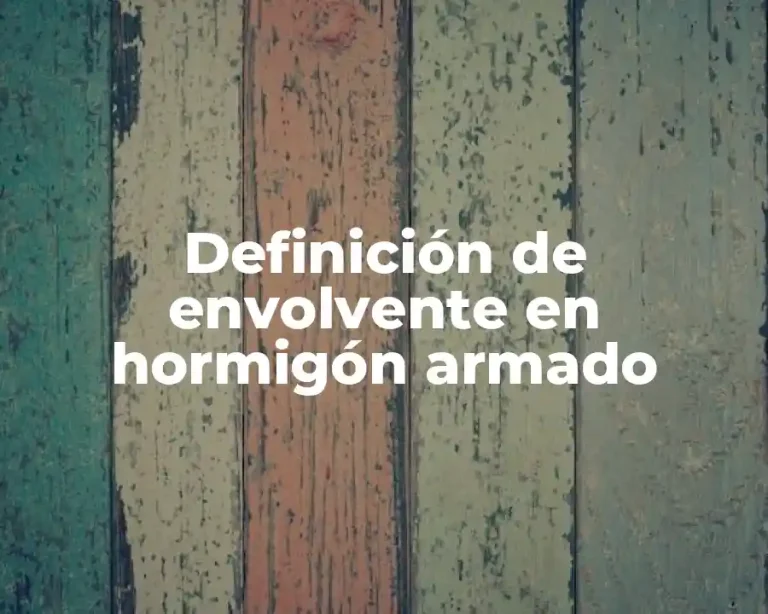 Definición de envolvente en hormigón armado