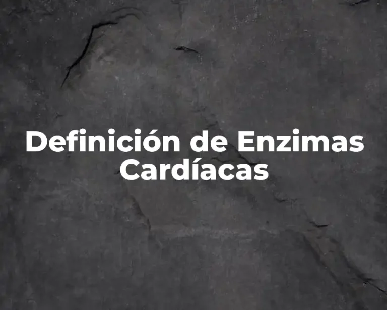 Definición de Enzimas Cardíacas