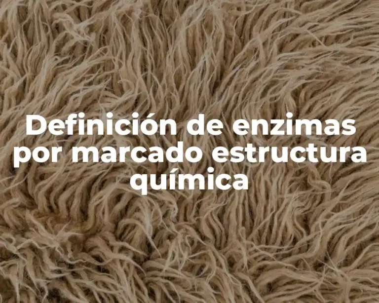Definición de enzimas por marcado estructura química