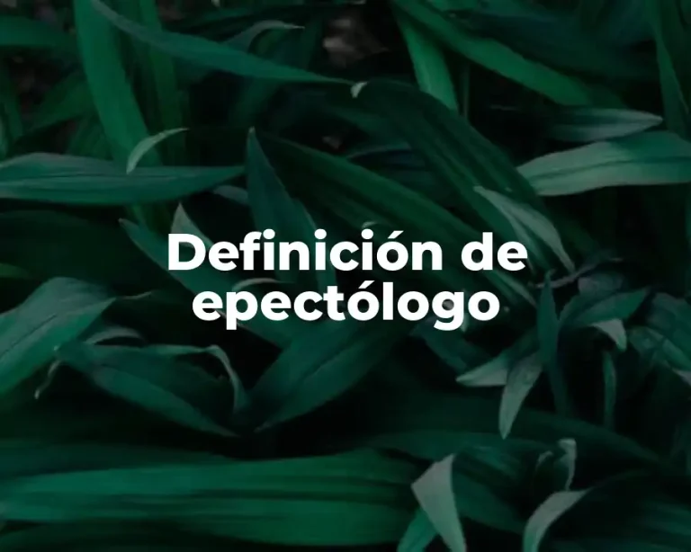 Definición de epectólogo