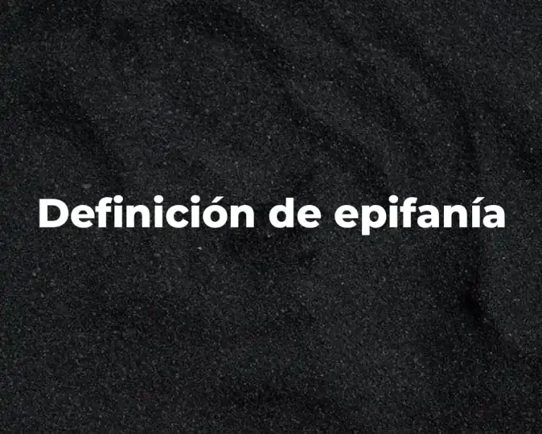 Definición de epifanía