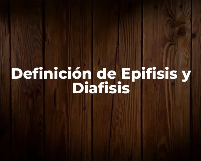 Definición de Epifisis y Diafisis