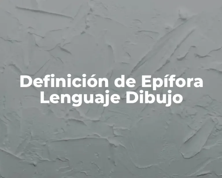 Definición de Epífora Lenguaje Dibujo