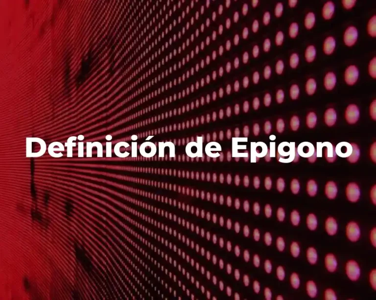 Definición de Epigono