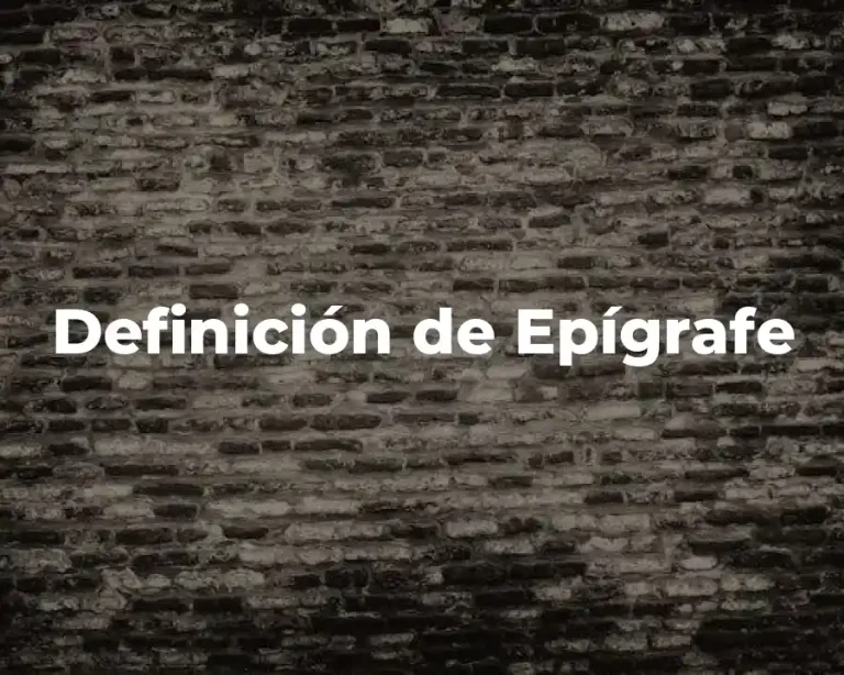 Definición de Epígrafe
